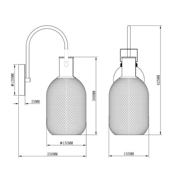 Бра V2800-1W Adalina 1*GU10*50W - фото 3