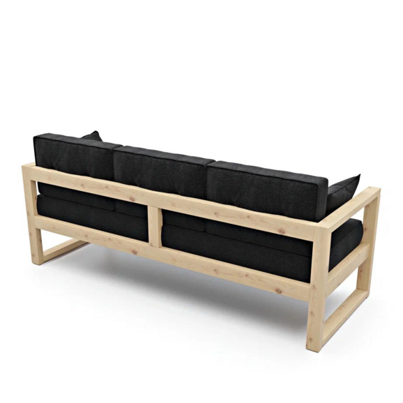 Диван Veene mini текстиль, сосна black - фото 4