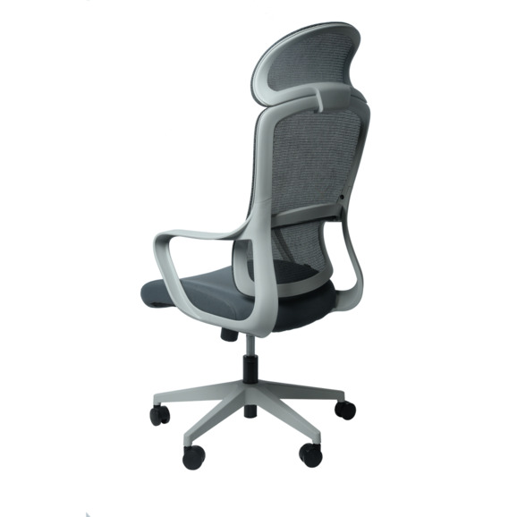 Офисное поворотное кресло Sparx frs-2 rust white, ткань / сетка, светло-серый - фото 5