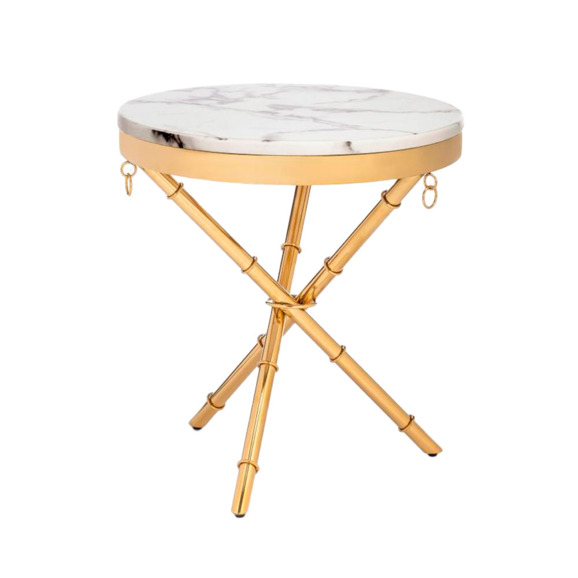 Журнальный столик Monika 50х55 marble / gold Журнальный столик Monika 50х55 marble / gold - фото 1