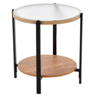 Настоящее фото товара Стол журнальный Orb S, прозрачный, черный, произведённого компанией ChiedoCover