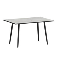 Настоящее фото товара Стол нераздвижной Бетти 1200, серый каспий, черный муар, произведённого компанией ChiedoCover