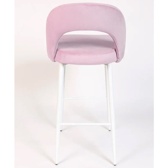 Стул Пиннате, барный, сиреневый, белый, велюр - фото 4