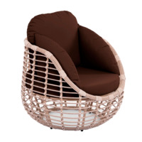 Настоящее фото товара Кресло Луро, ирбис, ротанг, произведённого компанией ChiedoCover