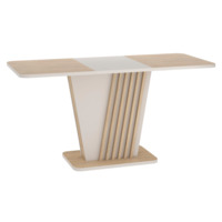 Фотография Стол обеденный Colonnade, дуб кремона, кашемир от производителя ChiedoCover, картинка продукции, реальное фото товара Настоящее фото товара Стол обеденный Colonnade, дуб кремона, кашемир, произведённого компанией ChiedoCover