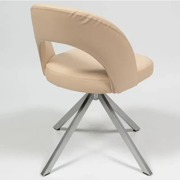 Стул Пиннате, пирамида, бежевый, серебро, экокожа - фото 4