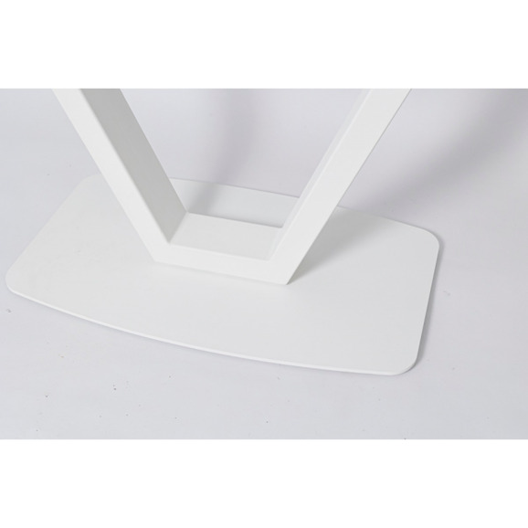 Стол Молли раздвижной со стеклом, белый Стол Молли раздвижной со стеклом, белый - фото 2