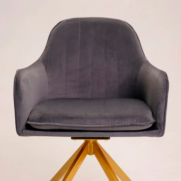 Кресло Сета, пирамида, серый, золотой - фото 7