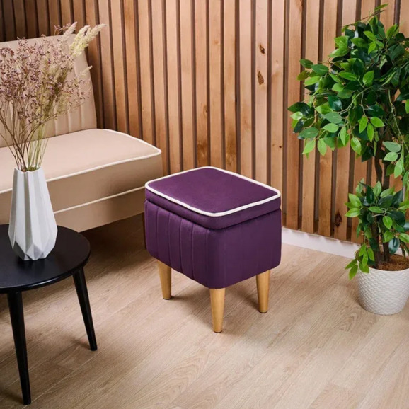 Пуф Ноотропик с ящиком, фиолетовый - фото 3