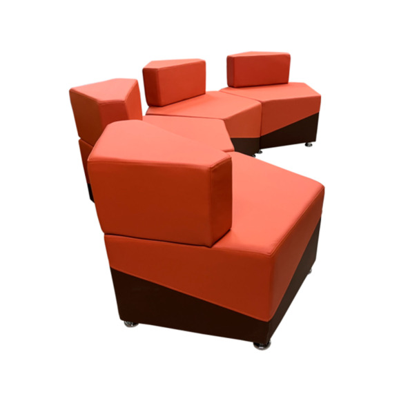 Комплект Фринг четырехместный, морковно-шоколадный - фото 2