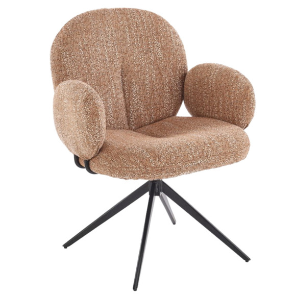 Стул кухонный Crown, поворотный, корица, черный Стул кухонный Crown, поворотный, корица, черный - фото 1