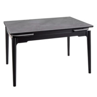 Фотография Стол обеденный Atrium, серый лак, черный от производителя ChiedoCover, картинка продукции, реальное фото товара Настоящее фото товара Стол обеденный Atrium, серый лак, черный, произведённого компанией ChiedoCover