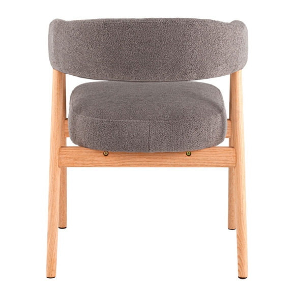 Стул обеденный Zubo с деревянными ножками, темно-серый Стул обеденный Zubo с деревянными ножками, темно-серый - фото 4