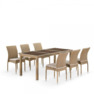 Комплект мебели Аврора, 6 стульев, светло-коричневый
