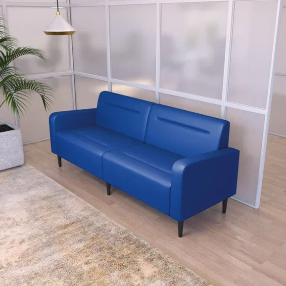 Диван Папилла, экокожа, 182 см, синий - фото 9