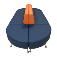 Фотография Модульный диван Волт (6-ть секций), оранжево-синий Фотография товара Модульный диван Волт (6-ть секций), оранжево-синий от компании ChiedoCover.