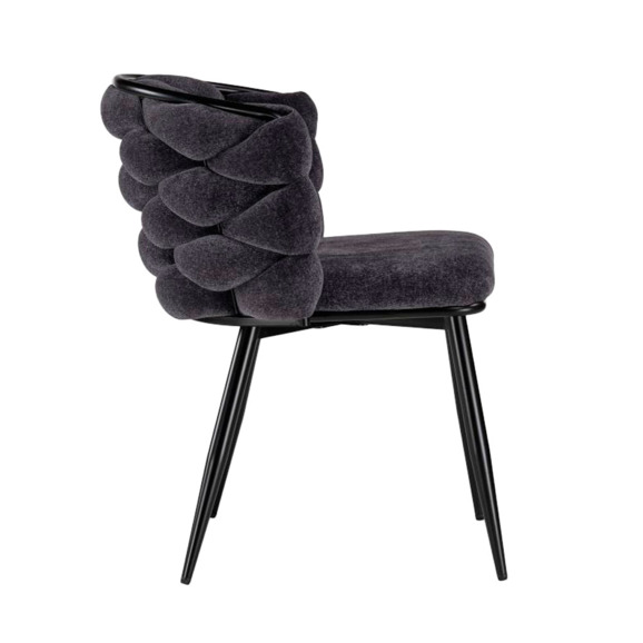 Стул на металлокаркасе Rendi gray-blue / black - фото 3