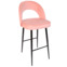 Настоящее фото товара Стул Пиннате, барный, розовый, черный, велюр, произведённого компанией ChiedoCover