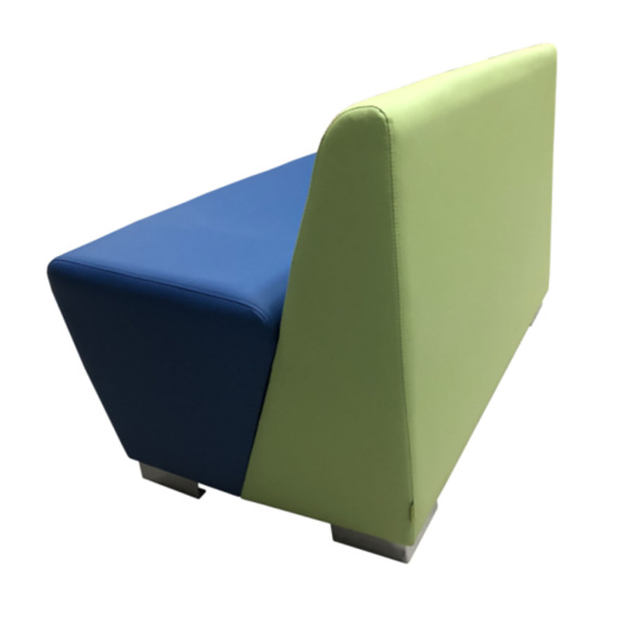 Секция Бальдор двухместная, салатово-синяя - фото 6