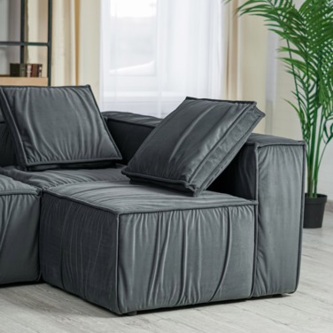 Фотография в интерьере товара Диван модульный Baff, велюр Selesta 22 от компании ChiedoCover.