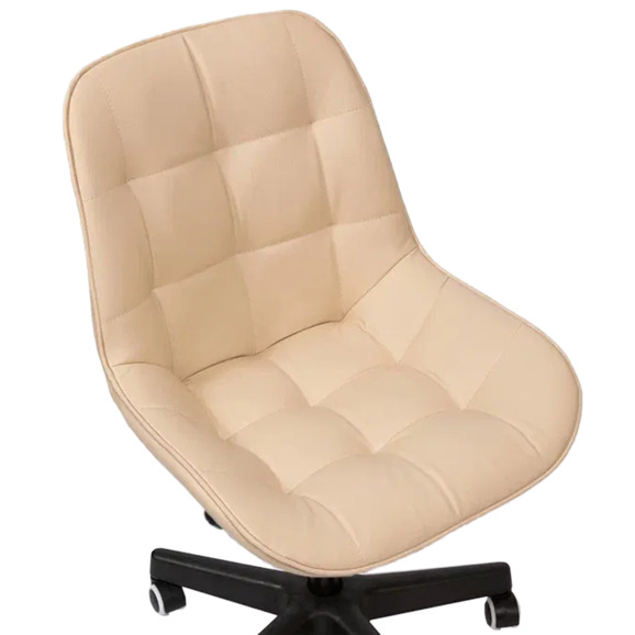 Стул Мускус, пластик, кожа, бежевый, черный - фото 6