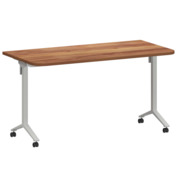 Фотография товара Стол мобильный складной радиусный, таксония, белый, 25 мм, 140*70 от компании ChiedoCover.