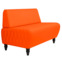 Настоящее фото товара Диван Лотик, экокожа, оранжевый, произведённого компанией ChiedoCover