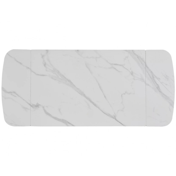 Стол обеденный Habitat, белый лак, черный - фото 3