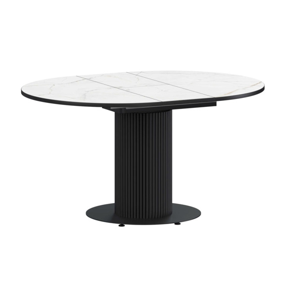 Стол раздвижной Амор 1000+300, азул, черный муар - фото 1