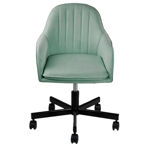 Кресло Сета, пятилучие, мятный, черный, велюр - фото 3