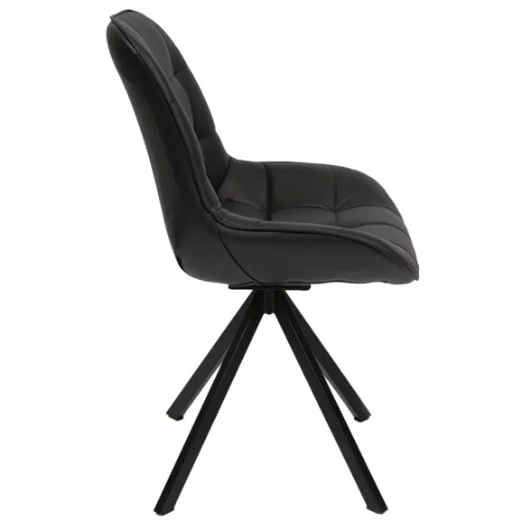 Стул Мускус, пирамида, кожа, черный, черный - фото 3