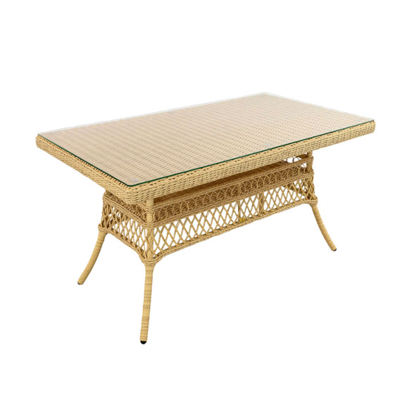 Стол Tivio, индийское дерево, ротанг - фото 1