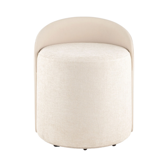 Пуф Тея спинка экокожа, сиденье шенилл, бежевый Пуф Тея спинка экокожа, сиденье шенилл, бежевый - фото 6