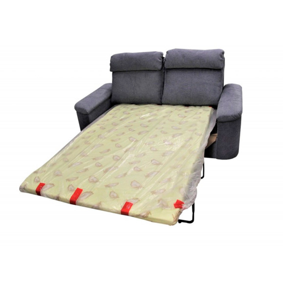 Диван Наполи двухместный раскладной, рогожка брауни 17, голубой - фото 1