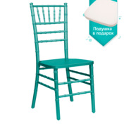 Фотография товара Стул Кьявари Бирюзовый, деревянный от компании ChiedoCover.