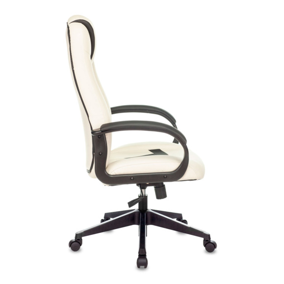 Кресло игровое TopChairs ST-CYBER 8, белый/черный экокожа, крестовина пластик - фото 2