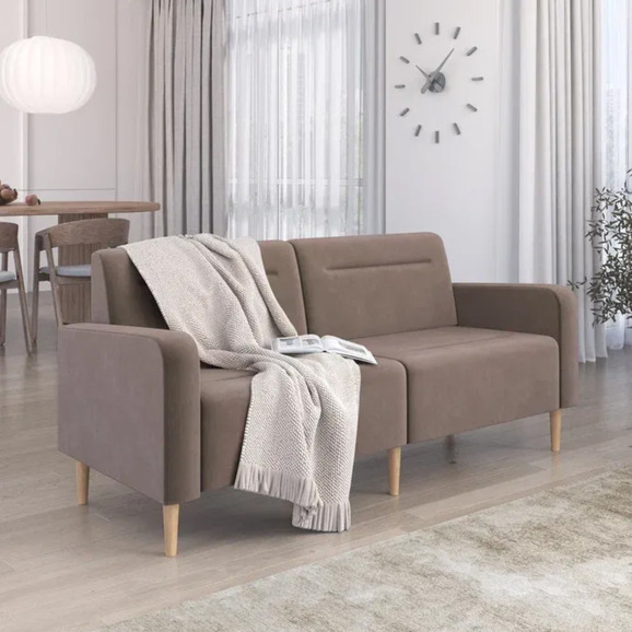 Диван Папилла, велюр, 182 см, светло-коричневый - фото 5