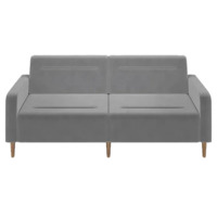 Фотография Диван Папилла, велюр, 182 см, светло-серый Фотография товара Диван Папилла, велюр, 182 см, светло-серый от компании ChiedoCover.