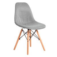 Настоящее фото товара Чехол Е01 на стул Eames, уплотненный серый, произведённого компанией ChiedoCover