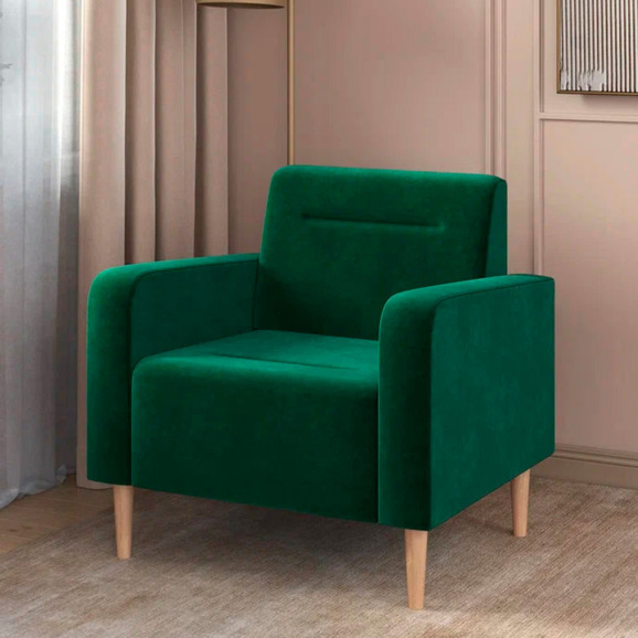 Кресло Папилла, велюр, зеленый - фото 4