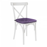 Настоящее фото товара Подушка для стула Кроссбэк, фиолетовая, произведённого компанией ChiedoCover
