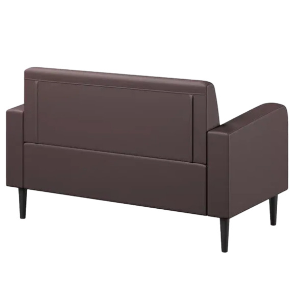 Диван Папилла, экокожа, 132 см, коричневый - фото 3