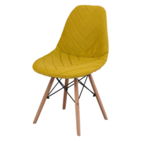 Настоящее фото товара Чехол Е03 на стул Eames, горчичный, произведённого компанией ChiedoCover