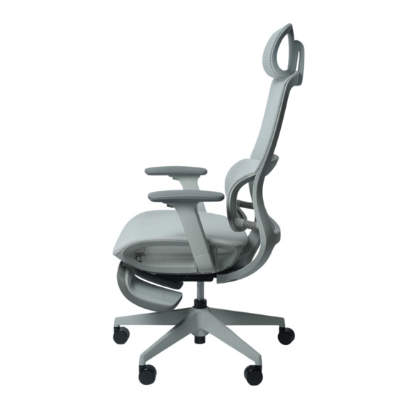 Офисное поворотное кресло Sparx frs-8 luster white, ткань / сетка, белый - фото 3