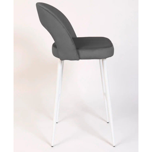 Стул Пиннате, барный, серый, белый, велюр - фото 7