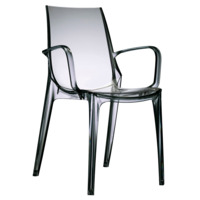 Настоящее фото товара Кресло прозрачное Vanity, серый, произведённого компанией ChiedoCover