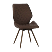 Фотография товара Стул мягкий поворотный, бежевый, экокожа, каркас металл, черный от компании ChiedoCover.