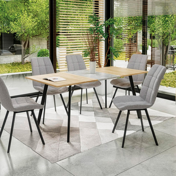 Стол раскладной Fable, дуб сонома, серый - фото 10