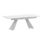 Настоящее фото товара Стол раздвижной Дуит 1200х800+300, супер белый, белый муар, произведённого компанией ChiedoCover