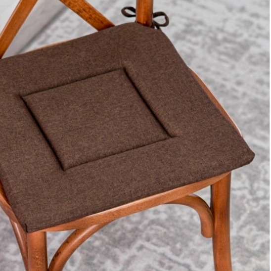 Подушка на стул 39х39, коричневый - фото 3